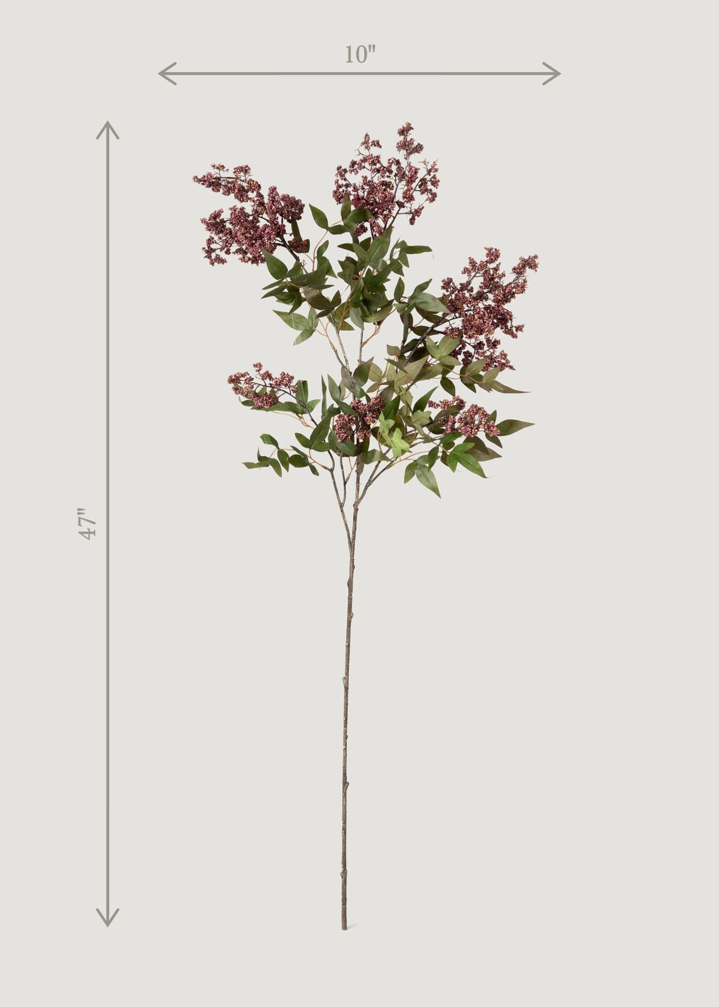 Deluxe Faux Smoke Berry Branch in Dusty Plum - 47"