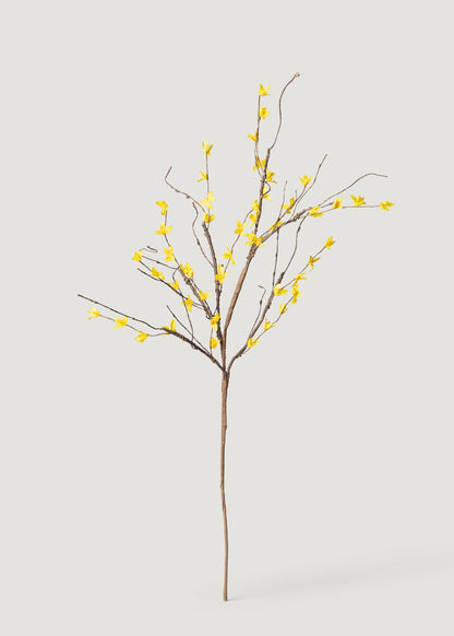 Artificial Blooming Forsythia Branch in Yellow - 34"