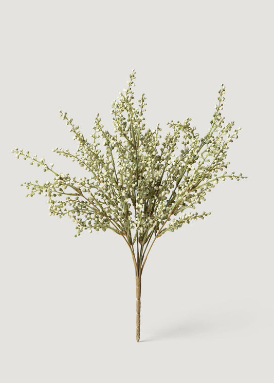 Artificial Heather Budding Foliage Bush in Sage - 17.5"