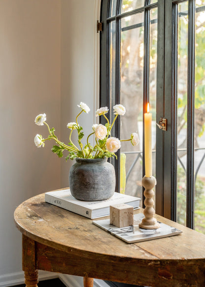 Distressed Rustic Concrete Vase - 7"