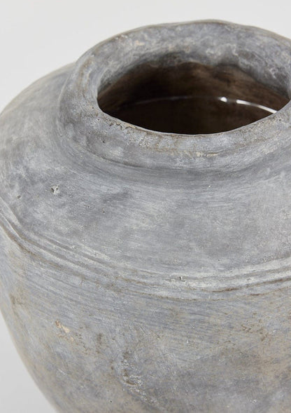 Distressed Rustic Concrete Vase - 12"