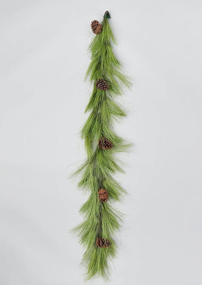 Deluxe Full Long Pine Needle and Pinecone Christmas Garland - 72"