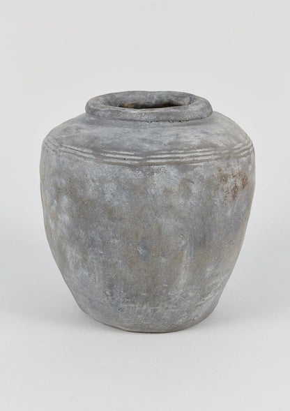 Distressed Rustic Concrete Vase - 12"