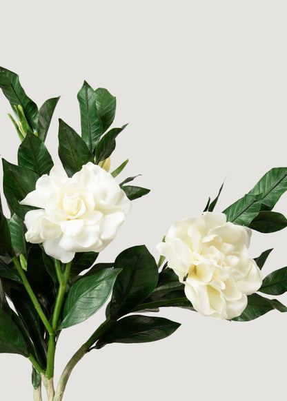 Deluxe Cream Artificial Gardenia Flower Branch - 19"