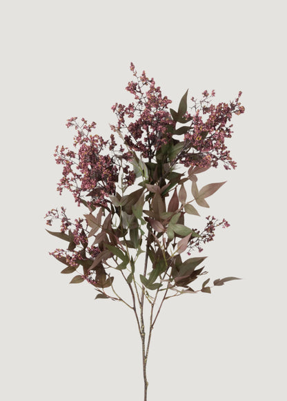 Deluxe Faux Smoke Berry Branch in Dusty Plum - 47"