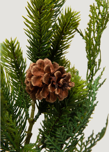 Artificial Winter Pine Evergreen Pick - 12"