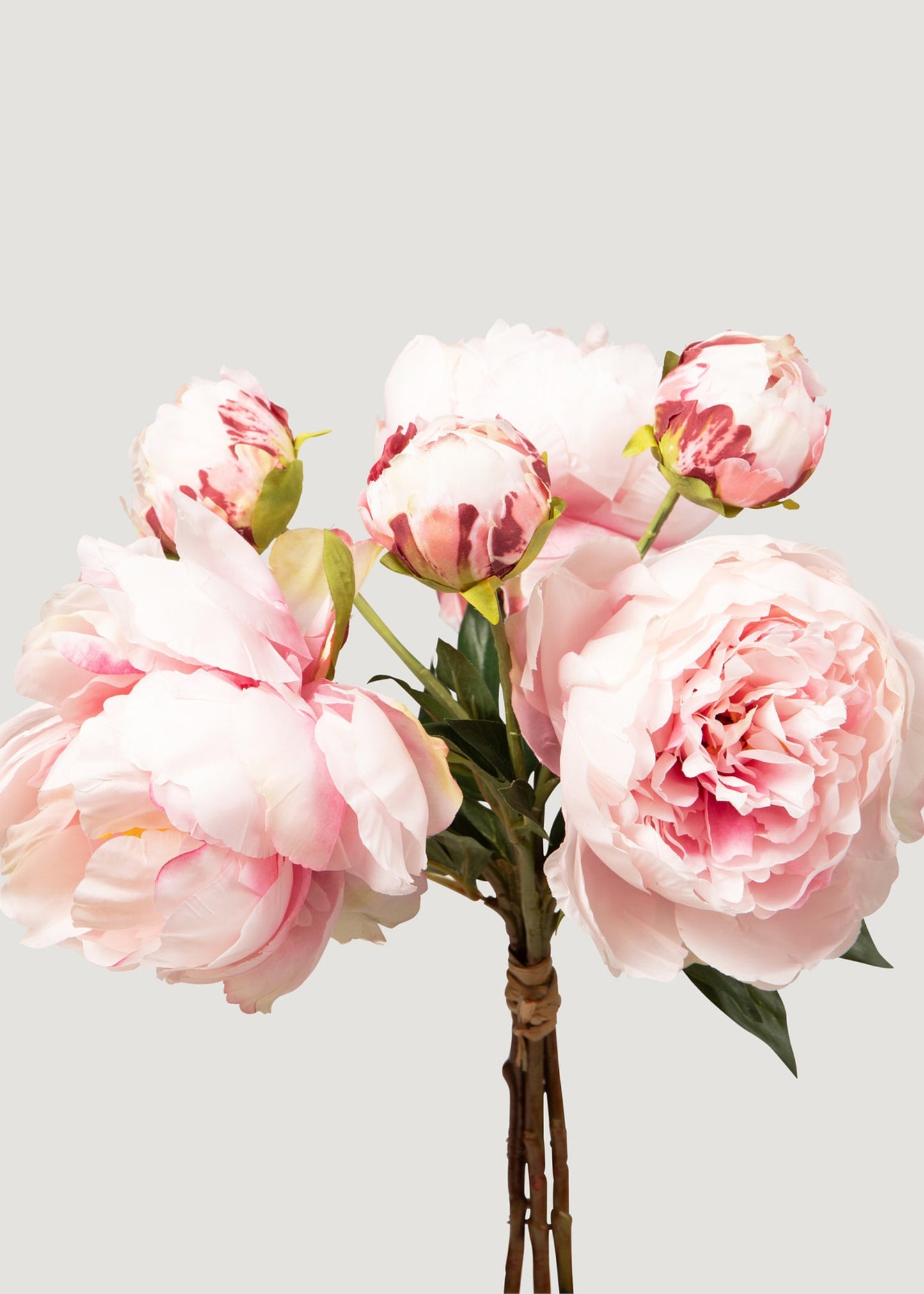 Pink Peony Faux Flower Bundle of Peonies - 21"