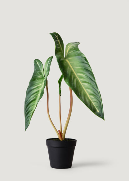 Real Touch Fake Alocasia Tropical Leaf Potted Plant - 17"