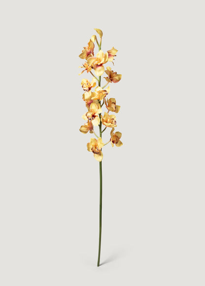 Soft Yellow Artificial Cymbidium Orchids - 50"