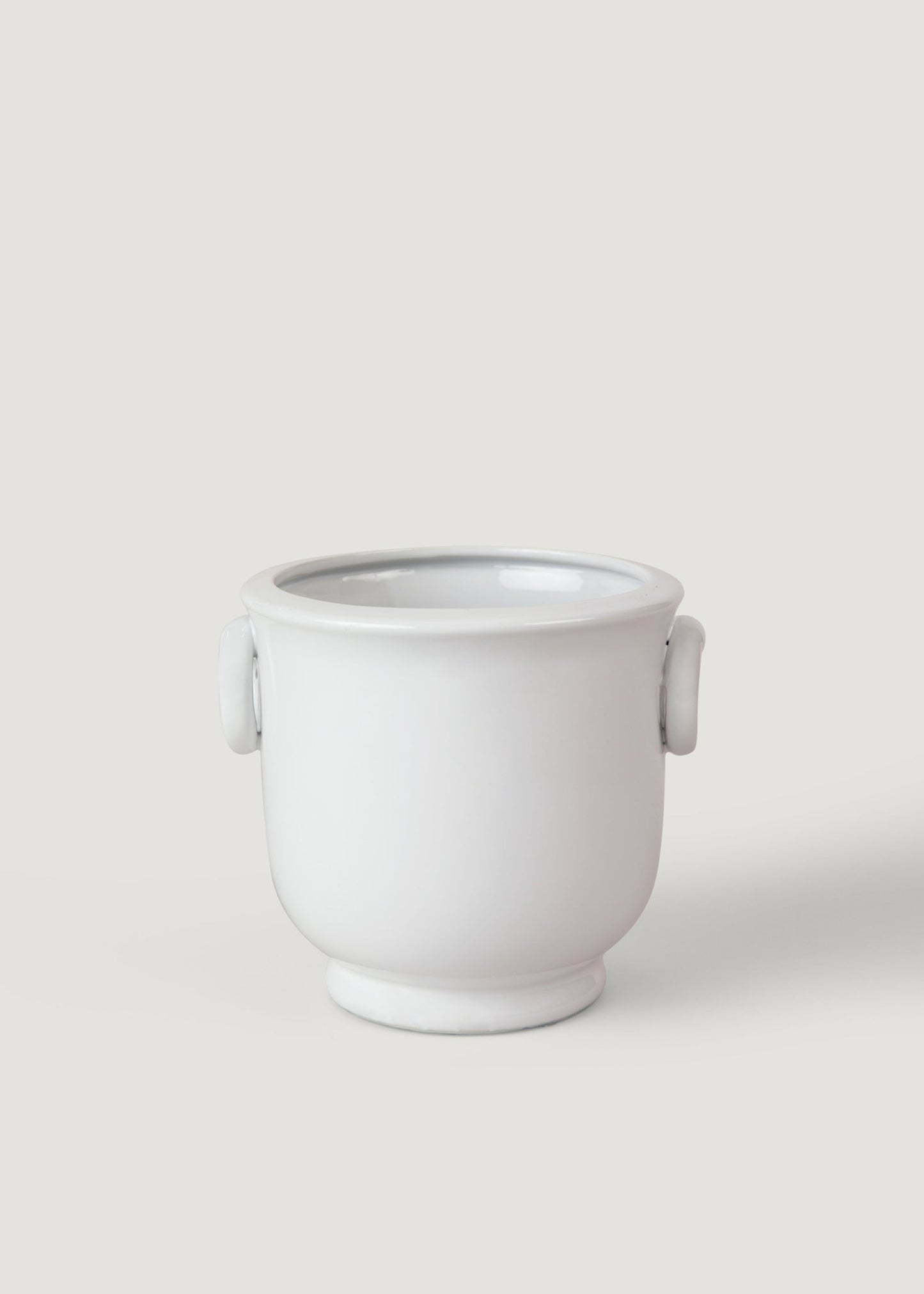 Ceramic Cache Pot in Cream White - 6"