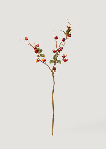 Artificial Crabapple Berry Branch - 30"