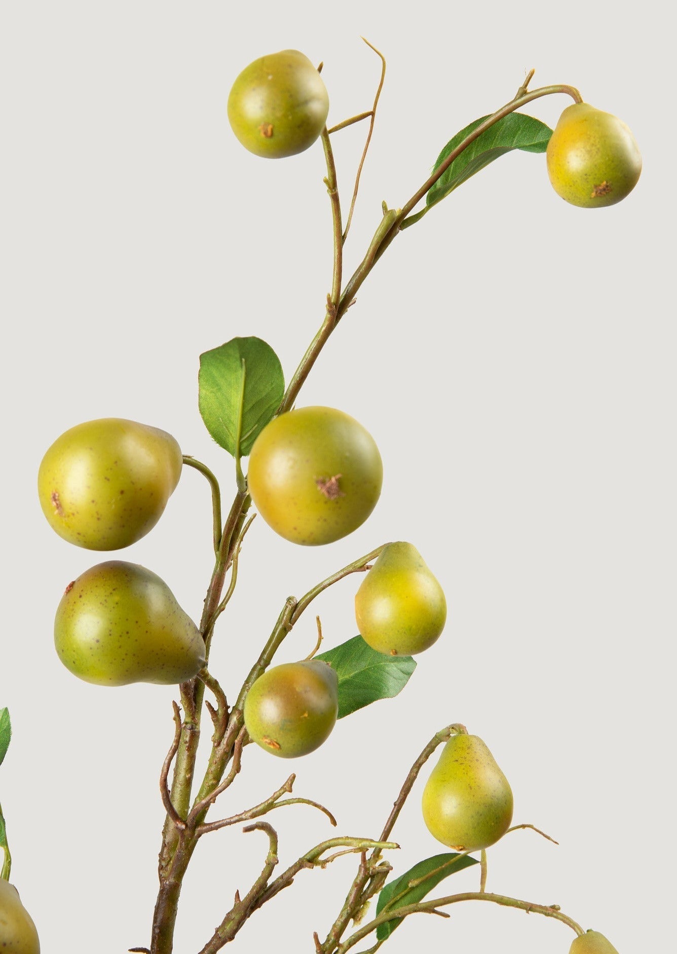 Faux Pear Fruit Branch - 39"