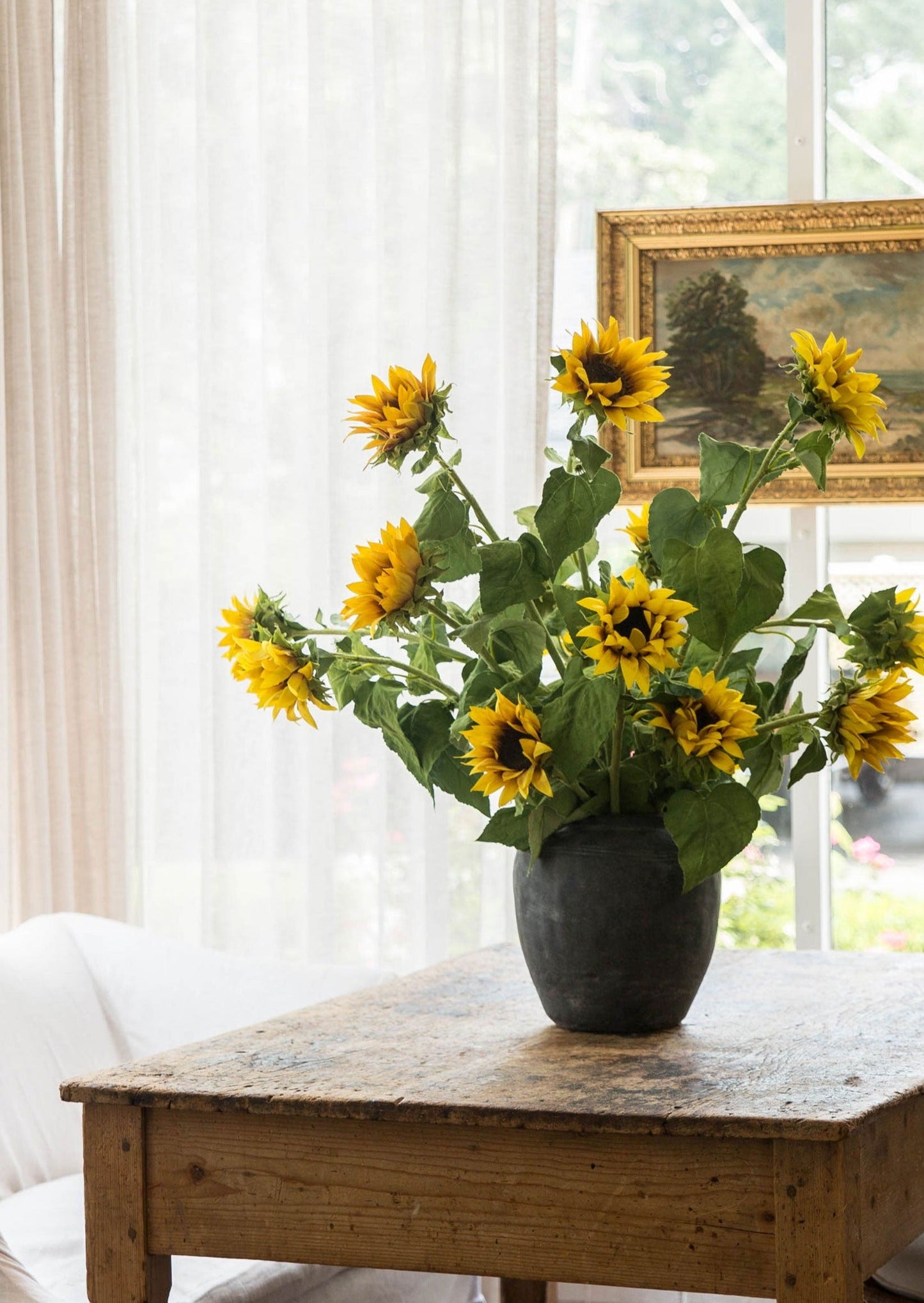 Yellow Artificial Sunflower - 35"